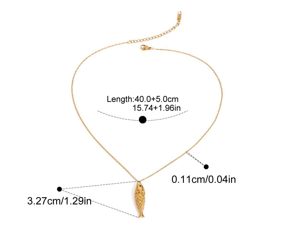 Golden Koi Pendant Necklace
