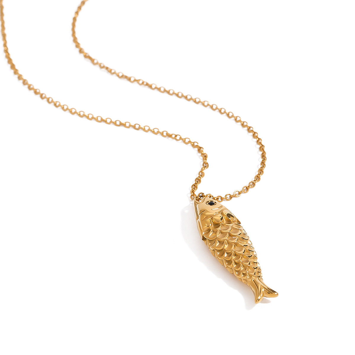 Golden Koi Pendant Necklace